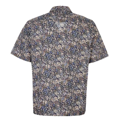 Shop Norse Projects Short Sleeve Shirt – Ivy Green / Navy