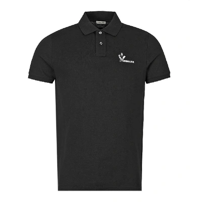 Shop Moncler Polo Shirt Logo In Black