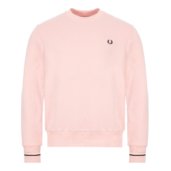 fred perry grey pink sweatshirt