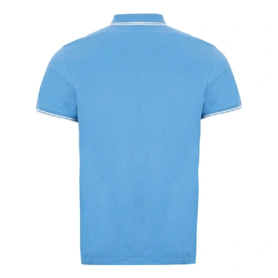 Shop Moncler Polo Shirt In Blue