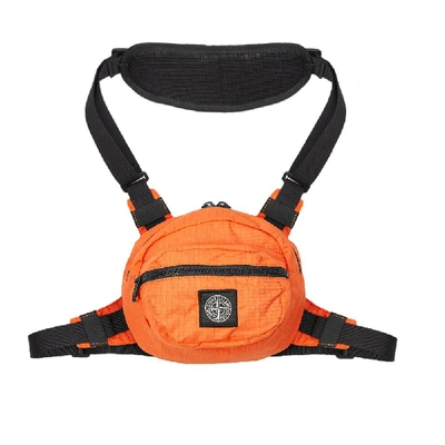Stone Island Logo Embroidered Belt Bag In Orange | ModeSens