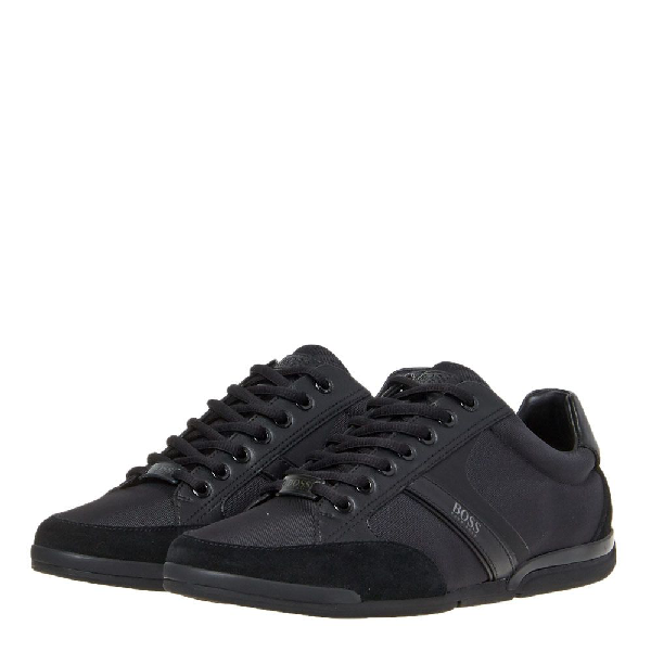 boss athleisure saturn leather trainers