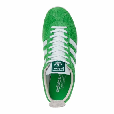 Shop Adidas Originals Gazelle Vintage Trainers In Green