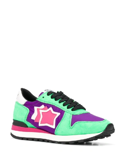 Shop Atlantic Stars Star Patch Low Top Sneakers In Purple