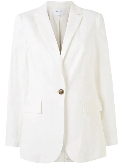 Shop Frame Boyfriend Blazer In White