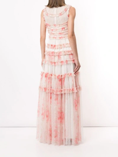 Shop Needle & Thread Memory Rose Tulle Gown In Pink