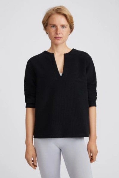 Shop Filippa K Reversed Split Sweatshirt In Black