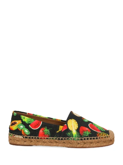 Shop Dolce & Gabbana Espadrilles In Black, Multicolor