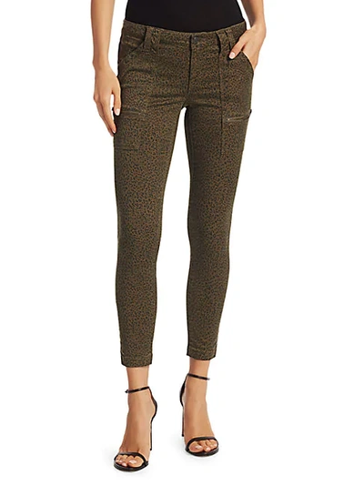Shop Joie Women's Leopard Print Skinny Pants In French Army