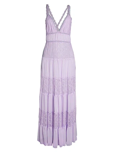 Shop Alice And Olivia Amena Maxi Dress In Orchid