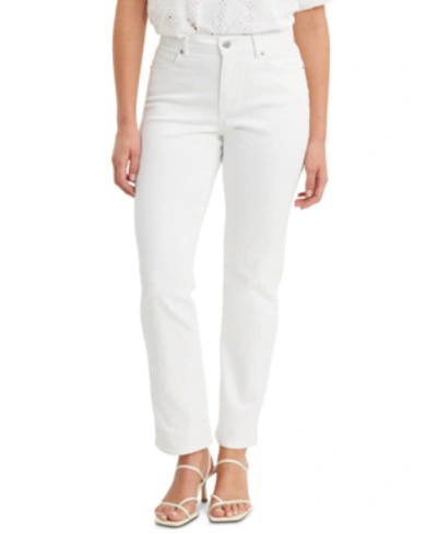 Shop Levi's Women's Classic Mid Rise Straight-leg Jeans In Simply White