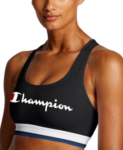 Shop Champion Women's Absolute Racerback Medium Impact Sports Bra In Black