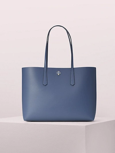 Shop Kate Spade Molly Metallic Large Tote In Celestial Blue