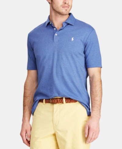 Shop Polo Ralph Lauren Men's Classic Fit Soft Cotton Polo In Faded Royal Heather