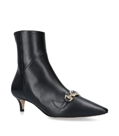 Shop Gucci Leather Zumi Ankle Boots 45