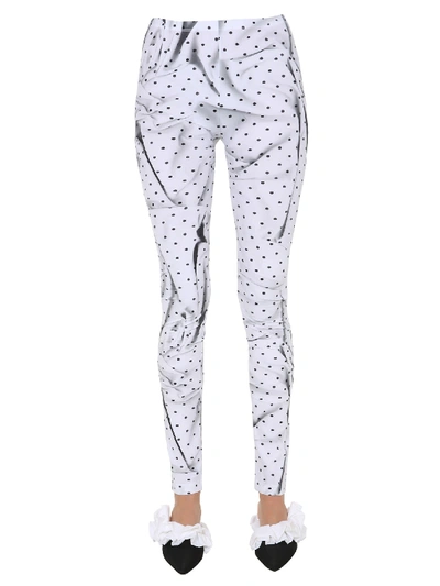 Shop Mm6 Maison Margiela Printed Leggings In Bianco