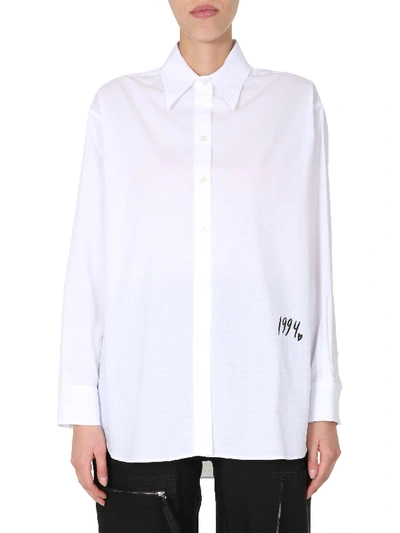 Shop Mm6 Maison Margiela Oversize Fit Shirt In Bianco