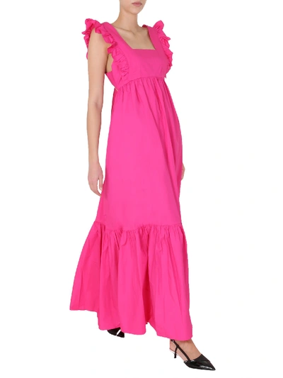 Shop Self-portrait Maxi Dress In Fucsia