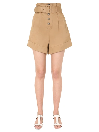 Shop Self-portrait Flared Short In Marrone