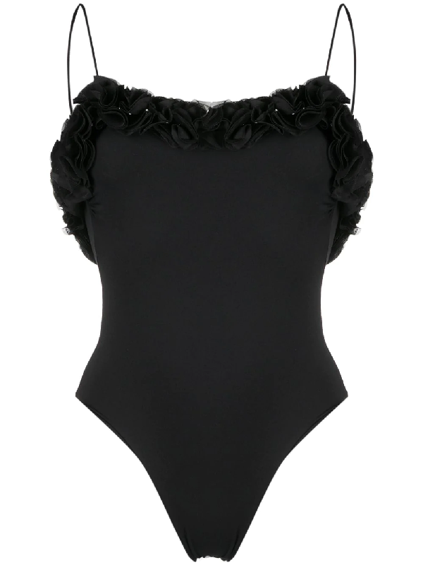 floral applique swimsuit
