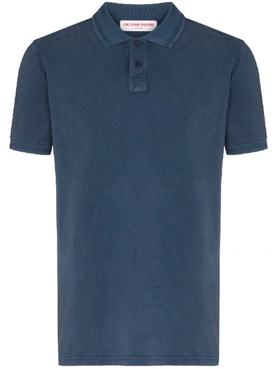 Shop Orlebar Brown Jarrett Wash Polo Shirt In Blue