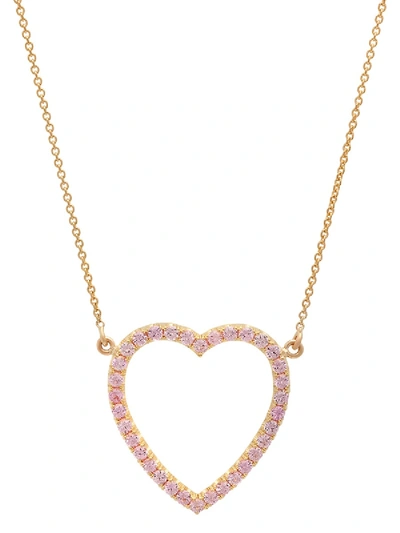 Shop Jennifer Meyer Sapphire Open Heart Necklace