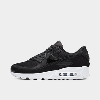 Shop Nike Women's Air Max 90 Twist Casual Shoes In Black/white/black