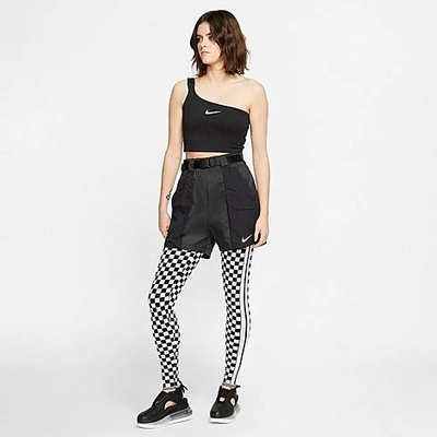 Shop Nike Women's Swoosh Woven Shorts In Black