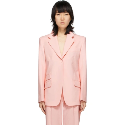 Shop We11 Done We11done Pink Single-breasted Blazer