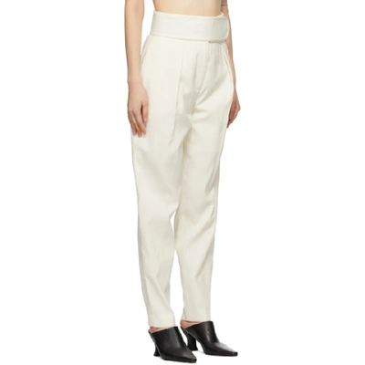 Shop We11 Done We11done White Linen Trousers