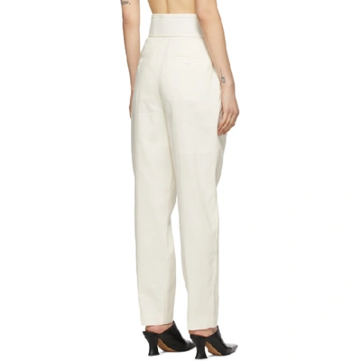 Shop We11 Done We11done White Linen Trousers