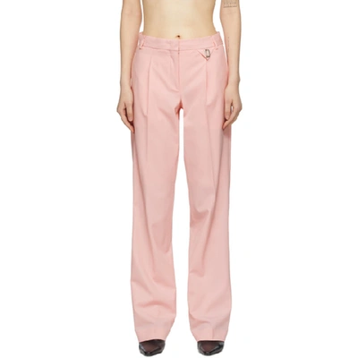 Shop We11 Done We11done Pink Wool Trousers