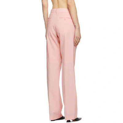 Shop We11 Done We11done Pink Wool Trousers