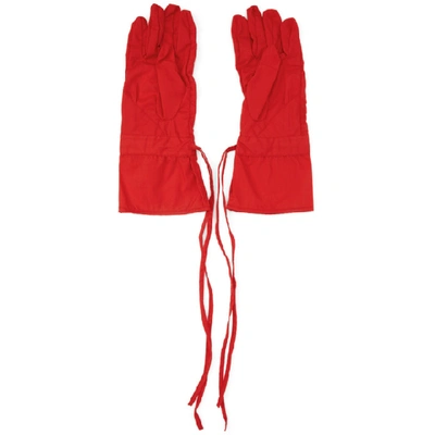 Shop Raf Simons Red Labo Gloves In 00030 Red
