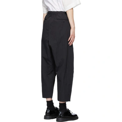 Shop Fumito Ganryu Black Nylon Tapered Lounge Pants In 2 Black