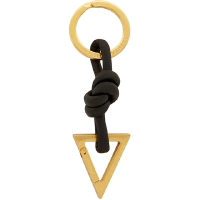 Shop Bottega Veneta Black Knot Keychain In 8425 Black