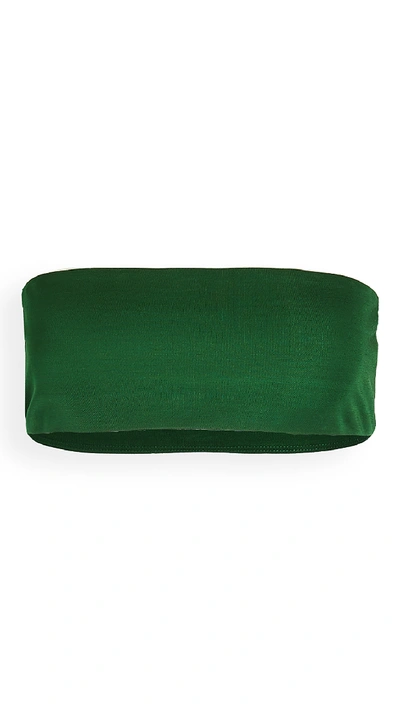 Shop Brandon Maxwell Jersey Bandeau Top In Green