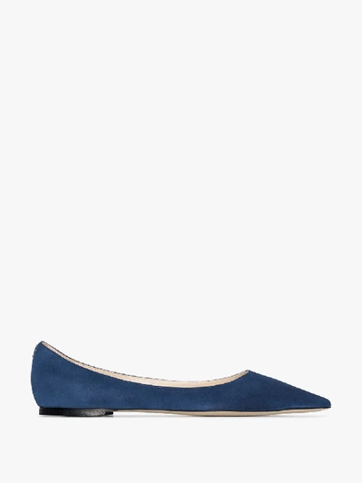 Shop Jimmy Choo Blue Love Suede Pumps