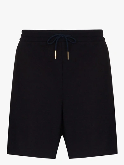 Shop Thom Browne Cotton Track Shorts In Blue