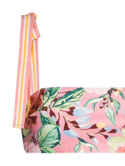 Shop Zimmermann Bellitude Floral-print Bikini Set In Pink