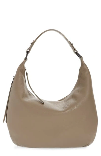 Shop Rebecca Minkoff Michelle Leather Hobo In Sandrift