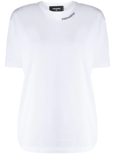 Shop Dsquared2 Deconstructed Logo T-shirt In White