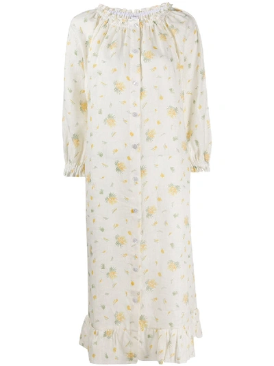 Shop Sleeper Floral-print Shift Dress In White