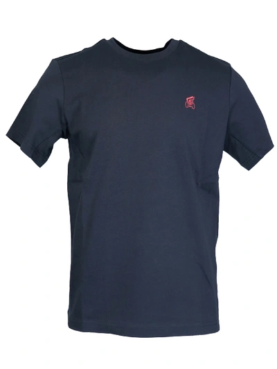 Shop Hogan Cotton Logo T-shirt In Navy