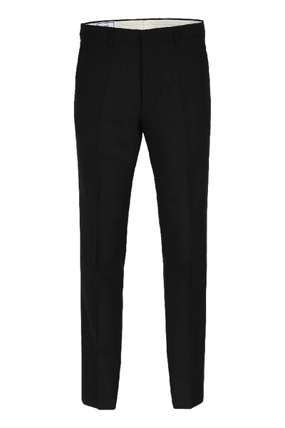 Shop Ami Alexandre Mattiussi Virgin Wool Tailored Trousers In Black
