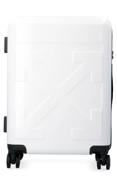 Shop Off-white Polycarbonate Hardshell Suitcase In White