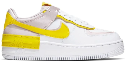 Pre-owned Nike Air Force 1 Low Shadow White Barely Rose Speed Yellow  (women's) In White/barely Rose-platinum Violet-speed Yellow | ModeSens