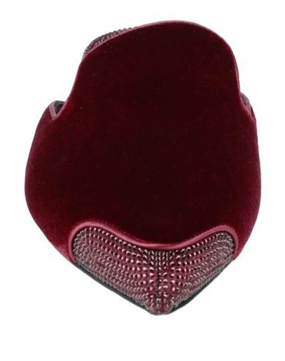 René Caovilla Mules In Maroon