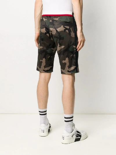 Valentino Camouflage Tailored Bermuda Shorts In Green