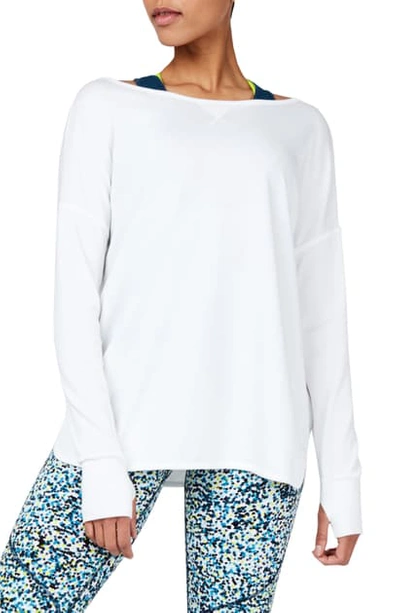 Sweaty Betty Simhasana Drape Back Sweatshirt In White ModeSens